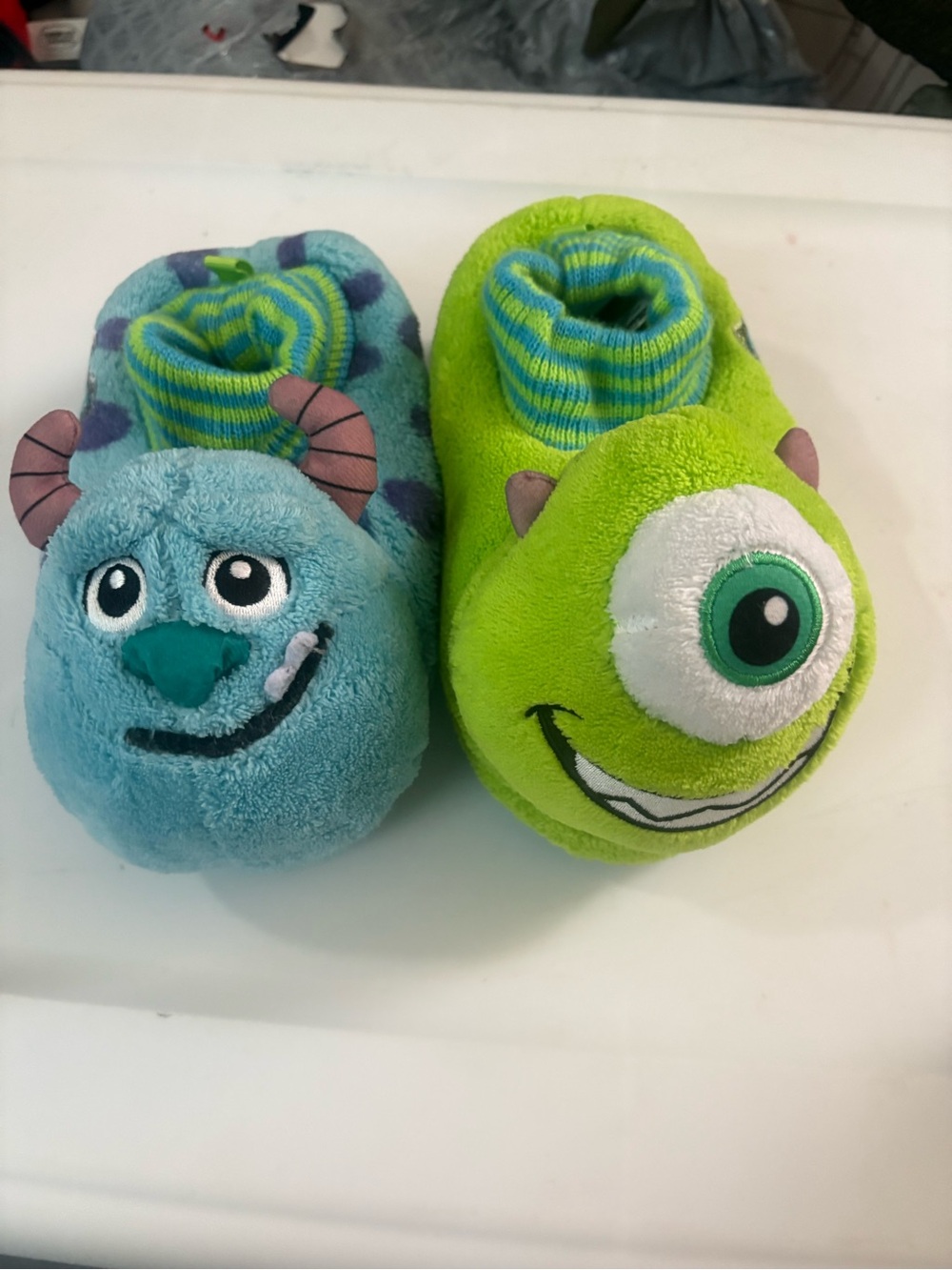 Monsters, Inc. Plush Slipper Booties - Sulley & Mike (Green/Blue)